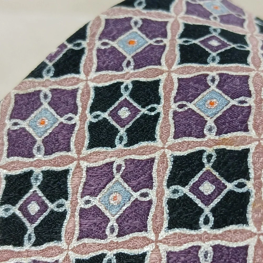 Farrentino Ferre 3.5x60 Mens Tie Silk‎ Textured Geometric